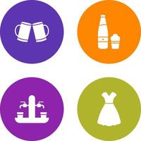 Beers Toasting and Beer Icon vector