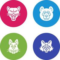 Wolf and Panda Icon vector