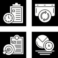 hora administración y actualizar icono vector