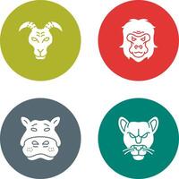 Goat and Gorilla Icon vector