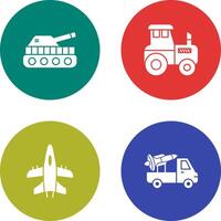 Tank and Tractor Icon vector