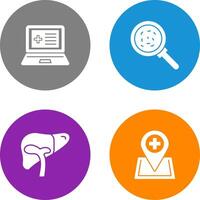 Laptop and Analytics Icon vector