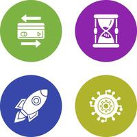 Transaction and Hourglass Icon vector