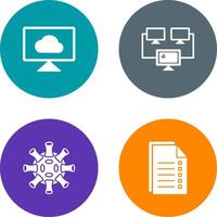 Cloud Systems and Connected Icon vector