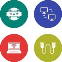 Sharing Systems and World Wide Icon vector