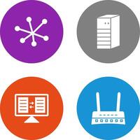 Internet and Server Network Icon vector