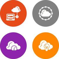 Laptop and Cloud Icon vector