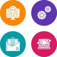 Stop and Setting Icon vector