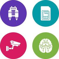 Jetpack and Sim Card Icon vector