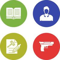 Book and Judge Icon vector