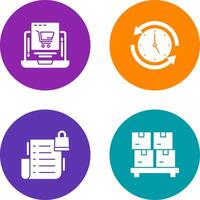 Add to Cart and Run time Icon vector