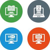 Monitor and Laptop Icon vector