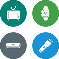 Television and Smart Watch Icon vector