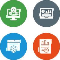 Upload and Dashboard Icon vector