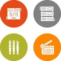 Web Coding ND Server Icon vector