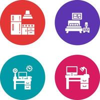 Kitchen and Bedroom Icon vector