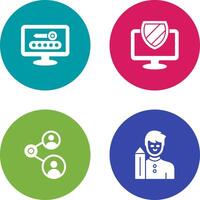 Password and Shield Icon vector