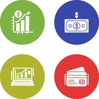 Chart Up and Money Down Icon vector