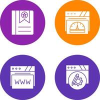 Bookmark and Speedometer Icon vector