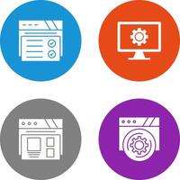 Web Browser and Monitor Screen Icon vector