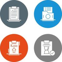 Clipboard and List Folder Icon vector