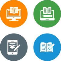 Digital Learning and Written Icon vector