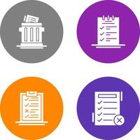 Trash List and Booking CheckList Icon vector