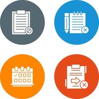 Prohibition and Unchecked Notes Icon vector