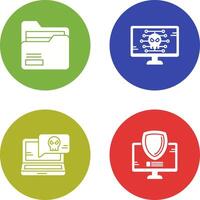 Folder and Malware Icon vector