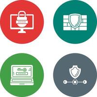 Password and Firewall Icon vector