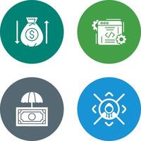 Money Bag and Coding Icon vector