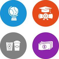 Globe and Graduation Icon vector