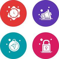 Clock and Speaker Icon vector