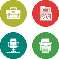 Briefcase and Folder Icon vector