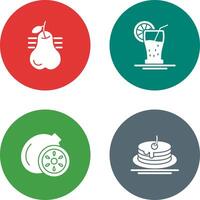 Pear and Orange Juice Icon vector