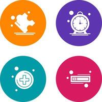 Puzzle and Stop Watch Icon vector