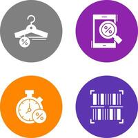 Hanger and Magnifying Glass Icon vector