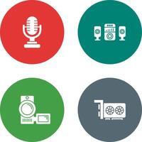 Microphone and Sound System Icon vector