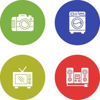 Digital Camera and Washing Icon vector