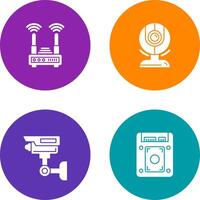 Router and Web Cam Icon vector