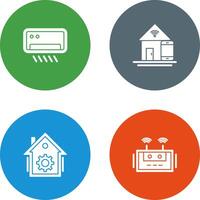 Air Conditioner and Home Automation Icon vector