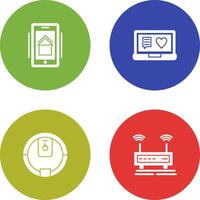 Smart Phone and Chat and Laptop Icon vector