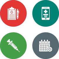 Medical Record and Medical App Icon vector