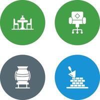 Chair and Dinning Table Icon vector