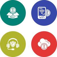 wifi signal and box Icon vector