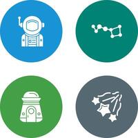 big dipper and astronaut Icon vector