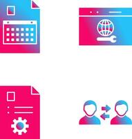 content planning and web support Icon vector