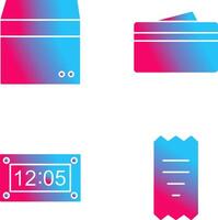 box and wallet Icon vector