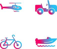 Helicopter and Safari Icon vector