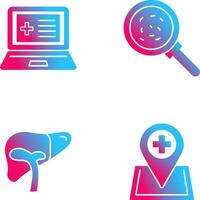 Laptop and Analytics Icon vector